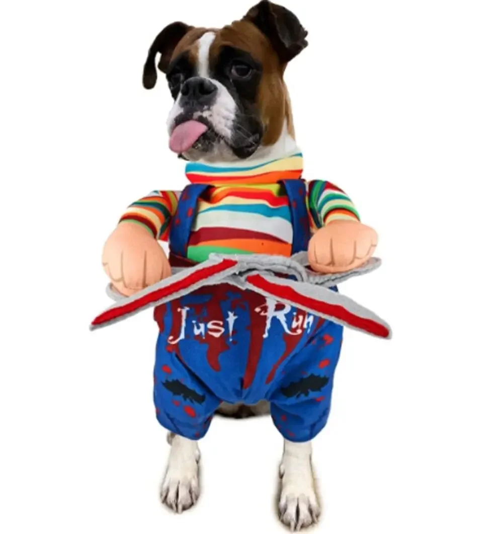 Dog Chucky Halloween Costume Scissors Funny Medium